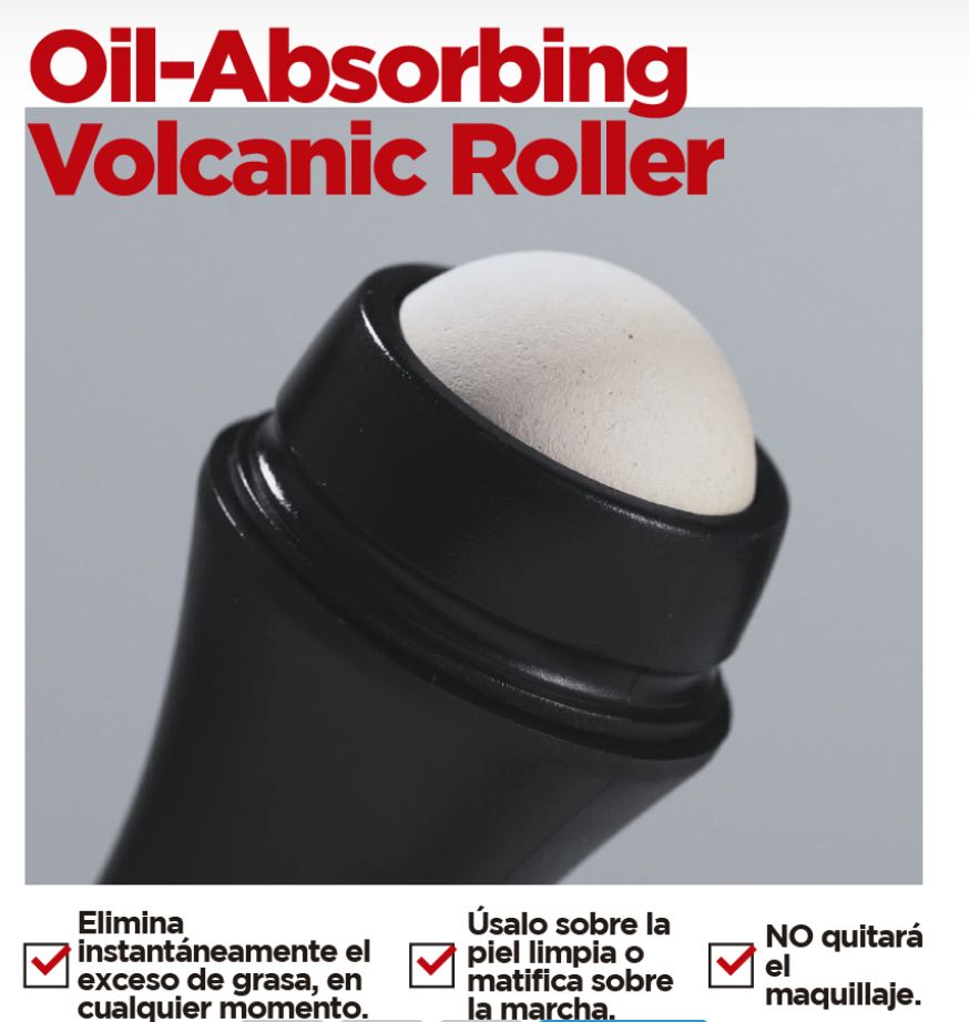 Rodillo volcánico absorbente para el cuidado facial
