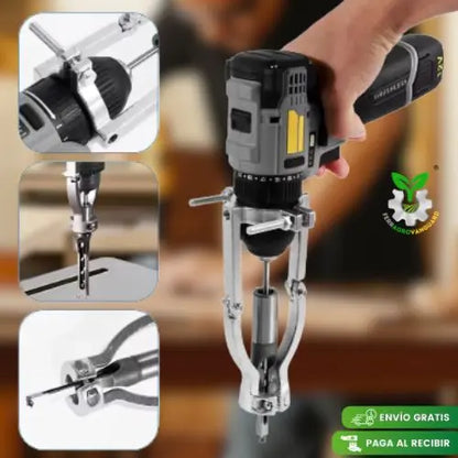 ADAPTADOR Y SET X4 BROCAS CUADRADAS PARA MADERA